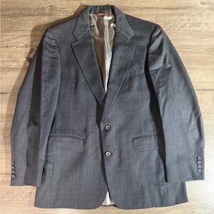 Vintage Nordstrom Men’s Charcoal Gray Wool Blazer – Union Made USA – Size 42R
